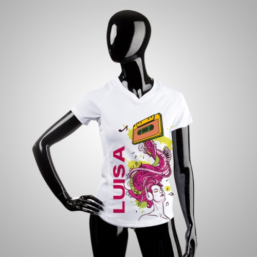 Camiseta Dry Fit con Manga Mujer